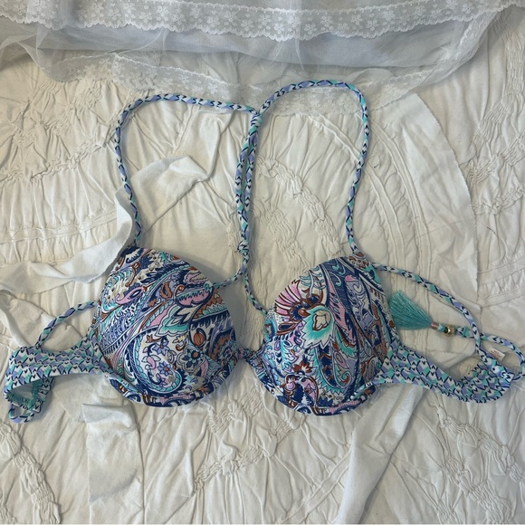 Victoria’s Secret Paisley Bikini Top 32B - Picture 3 of 8